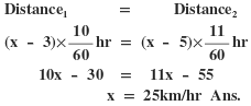Relative speed concept