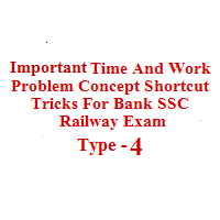 Important Time and Work Problem Shortcut Tricks Bank SSC Railway Exam Type-4 time and work problem