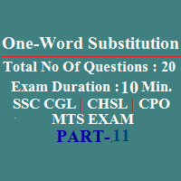 English: Online One Word Substitution Quiz Part-11 For Competitive Exam one word substitution Quiz part-11