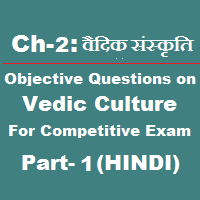 Objective questions on Vedic Culture for Competitive Exam Objective Questions On Vedic Culture Part-1