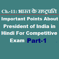 Important Points About President of India in Hindi For Competitive Exam President of India in Hindi