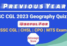 Previous Year SSC CGL 2023 Geography Quiz in Hindi Part-1 Previous Year SSC CGL 2023 Geography Quiz Hindi Part-1