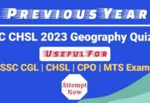 Previous Year SSC CHSL 2023 Geography Quiz in Hindi Part-2 Previous Year SSC CHSL 2023 Geography Quiz Hindi Part-2